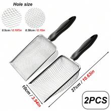 1 件/2 件黑色塑料手柄花园土壤筛 - 带手柄的便携式园艺筛 - 花园堆肥、岩石和沙土筛选工具，3.8/5 毫米网眼，带手柄 - 花卉和蔬菜种植的必备园艺工具 - 彩色 - 查看 7