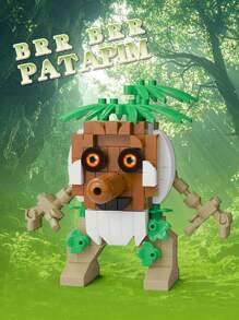 Shanhaijing Tungtungtungsahur Mountain Set Building Block Toys, Luxury Children's Game Model, Suitable For Boys And Girls Puzzle Science DIY, Anime Games, Cute Kawaii Building Block Toys, Building Block Lovers' Desktop Decoration, Back-To-School Supplies, Suitable For Christmas, Halloween, Birthday Gifts, Anime Character Toys For Boys And Girls