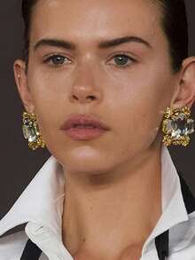 1 Pair Silver Square Crystal Rhinestone Clip-On Earrings