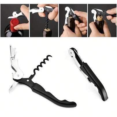 Multifunctional Seahorse Bottle Opener - Double-Head Spiral Aerator And Beer Opener, Ergonomic Handle, 7 Colors Available, Suitable For Camping, Picnics, Parties, Home And Outdoor Use, Modern Kitchen Tool, Fashionable Kitchen Accessory