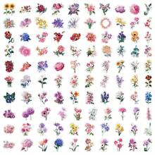 200pcs Flower Stickers For Water Bottle, Skateboard, Luggage, Phone Case, Guitar, Piano, Room, Notebook, Wall Decor