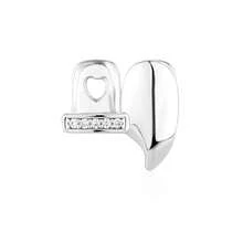 1pc Plated Gold Grillz Mouth Top Tooth Single Grill Cap For Teeth Party Accessories, Rapper, Halloween Teeth,