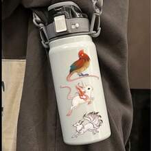 50 件山海经贴纸 剪贴簿、日记本、笔记本电脑、保险杠、滑板、水瓶、电脑、手机、卡通、安全帽、汽车贴纸和贴花 - 彩色 - 查看 9