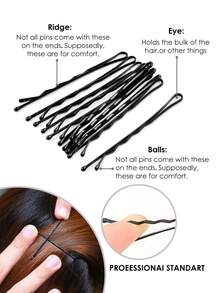 100个发夹套装，带收纳盒，金属发夹，女士发饰，法式U型夹和普通夹子，收纳盒（黑色/棕色/金色/银色），爪夹，美发造型套装，礼品，夏季，假日，旅行，头部饰品 - 100組合套裝 - 查看 6