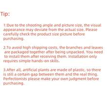 Set de 3 piezas, 36 plantas artificiales de hojas grandes - Adecuadas para uso en exteriores: árboles decorativos de selva tropical, plantas en maceta para interiores/exteriores durante todo el año, decoraciones para bodas y hoteles, estilo de árboles artificiales para jardín y terraza, Día de la Bastilla, Día de los Abuelos, Eid Al-Fitr, Decoraciones del Día de la Independencia, plantas verdes resistentes a los rayos UV, requisitos de bajo mantenimiento