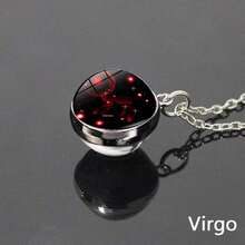 1pc 12 Zodiac Constellation Necklace, Starry Sky Glow In The Dark Glass Ball Pendant Necklace, Suitable For Men & Women, Father's Day, Thanksgiving, Christmas, New Year, Birthday Gift, Holiday Present Valentine's Day - Constellation Necklace - View 14