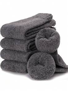 5 đôi tất len Merino, ấm áp cho mùa đông, đi bộ đường dài, thoải mái và ấm áp - Nhiều màu - Xem 3