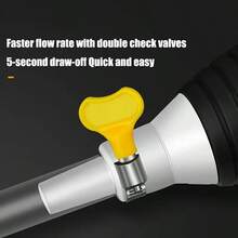 1pc Portable PVC Soft Tube Manual Fuel Transfer Pump, Suitable For Car, Motorcycle, Fish Tank, Oil, Gasoline, Liquid Transfer, Easy To Use, No Electricity Required, Fuel Transfer Tool, Fashionable Metal Finish, Manual Water Pump