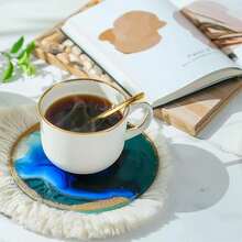 1 件/套 DIY 圆形方形杯垫硅胶模具环氧树脂杯垫收纳盒树脂模具手工树脂杯垫铸造模具 - 白色 - 查看 7