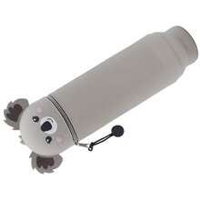 2-In-1 Soft Silicone Bag Kawaii Pencil Case, Desk Pencil Holder, Zipper, Pencil Pouch For Colored Pencils And Markers, Office, University, Cute School Supplies, Animal Pencil Holder, Girls Kawaii Koala - 灰色 - 查看 2