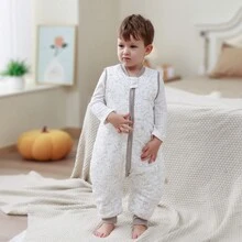 Pure Cotton Split-Leg Sleeping Bag - Autumn And Winter Style: Let Your Baby Sleep In Softness During Cold Nights - Cat - View 2