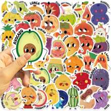 50PCS Picture Book Style Fruit Stickers Vinyl Stickers Scrapbook, Journaling, Laptop, Bumper, Skateboard, Water Bottles, Computer, Phone, Cartoon, Hard Hat, Car Stickers And Decals - Multicolor - View 6