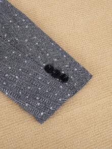 HOMEYEE Blazer con applicazioni di paillettes a maniche lunghe, giacca elegante casual da ufficio in stile vintage, adatta per tutte le stagioni, autunno/inverno - Grigio - Visualizzare 4