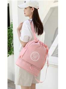 MOCHILA DEPORTIVA UNISEX, BOLSA DE VIAJE IMPERMEBLE MULTIFUNCIONAL - Rosa Tropical - Ver 4