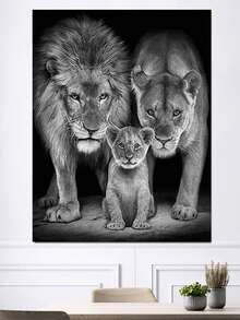 5D DIY Löwen Diamant Malerei Set, Volldiamant Rund Diamant Malerei, Heimdekoration Handwerk