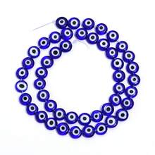 Aproximadamente 90 piezas de cuentas de vidrio Lampwork con flores de mil colores, ojos de diablo transparentes planos y redondos de 4mm, materiales de joyería DIY para hacer pulseras, collares y adornos de teléfono como regalo de Halloween - Cuentas redondas planas de vidrio con forma de mil flores de 4 mm - Ver 30