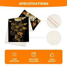 Set de 1/4/10 buc. alergător de masă cu model floral platinat și șervețele, alergători din material textil pentru decorul mesei de sărbători, decor pentru casă, cadouri, set de alergători de masă și șervețele potrivite pentru sărbători în interior și în exterior, petreceri sezoniere, decor pentru masa de bucătărie și sufragerie, decorare pentru masa de petrecere, alergători de masă pentru camera de acasă