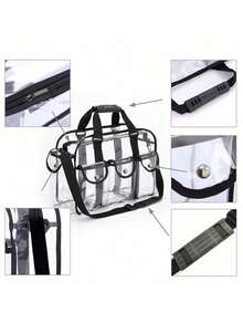 1pc Large Capacity Toiletry Bag, Multi-Functional Travel Makeup Bag, Transparent PVC Cosmetic Storage Pouch Travel Essentials For Holiday Vacation Bag For School Cruise Essentials Toiletry Bag For Women