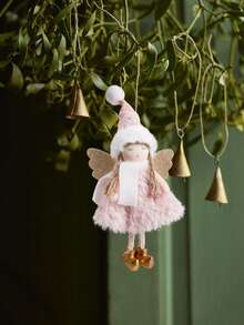 1Pc Knitted Angel Pendant, Christmas Hanging Ornament, Christmas Decorations, Cute Elf Home Decoration Ornament, Christmas Tree Decoration, Holiday Festival Party Supplies, Xmas Decor, Christmas Gift, Christmas Pendent