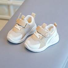 Zapatos para bebés y niños pequeños, suelas suaves para primavera y otoño para niños y niñas, zapatos deportivos antideslizantes para niños, zapatos de malla para bebés,Se puede combinar con disfraz navidad - Caqui - Ver 1