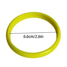 1PC/5pcs Vibrant Fluorescent Bohemian Resin Bracelet Set - Hip-Hop/Boho Style, Colorful Elastic Bands For Everyday & Gift Wear - Accessory, Cute Bracelets