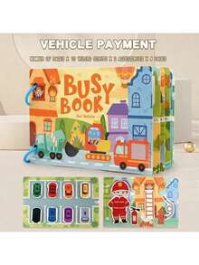 蒙特梭利婴儿忙碌书，我的第一本安静书，粘贴式早教玩具，儿童玩具，婴儿配对游戏 - 彩色 - 查看 7