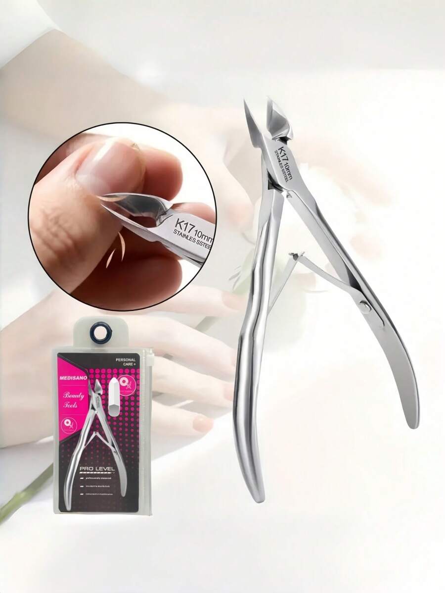 Profesjonalne cążki do skórek ze stali nierdzewnej, trymer do skórek, obcinacz do paznokci - wytrzymałe obcinacze do martwych skórek i wrastających paznokci z ostrymi, spiczastymi końcówkami - do domu, salonu, pedicure, manicure, jednoczęściowa konstrukcja ułatwiająca czyszczenie, wyposażenie salonu, ergonomiczny uchwyt, precyzyjne wykonanie, dla profesjonalistów w salonie, prezenty dla rodziny, przyjaciół, zakochanych, na powrót do szkoły, Halloween, Boże Narodzenie