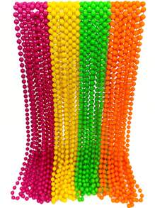 D EXCEED 1件/3件/6件/8件/9件/12件/24件/32件 1980年代复古霓虹派对街头嘻哈串珠项链手链蕾丝发带，适合70年代80年代服装化妆舞会派对万圣节服装配饰