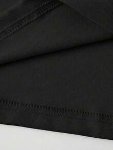 Camiseta de Talla Grande para Mujer del Día de la Madre - Estampado Floral y Paisaje en Óleo con Frase Inspiradora, Tejido Antiaarrugas y Secado Rápido, Cuello Redondo Casual para Todas las Estaciones - Negro - Ver 4