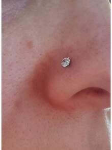 12Pcs Fake Nose Stud Fake Nose Ring Stud Fake Nose Piercing Fake Lip Ring Fake Earrings Stud Silver Gold Fake Cartilage Helix Earring Clip On Earring Hoop Fake Eyebrow Ring Fake Bridge Piercing - Multicolor - View 2