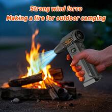 USB Rechargeable High-Power Car Cleaning Blower Fan, Outdoor Turbine Jet Fan, Can Blow Wind/Snow And Assist Outdoor Camping & Grilling, High-Speed Brushless Motor Leaf Blower, Comes With 2 Pcs 3000mAh High-Capacity Batteries, Suitable For Car Deicing, Cleaning Car Seats, Computer Keyboards, Window Gaps, Sofas And Carpets - Handheld Portable High-Speed Fan! - Portable High-speed Turbo Fan - View 5