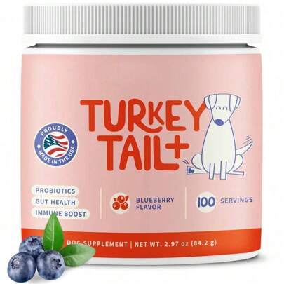 Turkey Tail Mushrooms For Dogs, Edible Fungus Supplements, Probiotic Powder For Dogs
