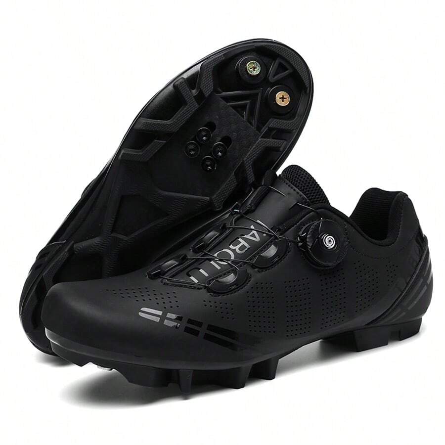 Unisex Cycling Shoes, Compatible With Mountain Bike Shoes, Fitness Shoes, Outdoor Sports Shoes, Outdoor Cycling Shoes - Black - View 1