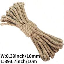 10mm 2/5/10M Jute Rope Garden Twine String Indoor And Outdoor DIY Twisted Home Decor Crafts For Gardening Thick Rope - Multicolor - View 15