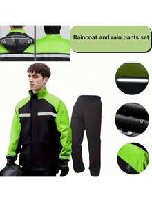 بدلة مطر مقاومة للماء وبنطال، بدلة مطر أنيقة للركوب في العواصم المطيرة للرجال، ملابس مطر للدراجات النارية