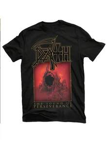 1980S American Death Metal Band T-Shirt Death Band Tee Scream Bloody Gore T-Shirt Men'S And Women'S Four Seasons Fashion Short-Sleeved Black And White T-Shirt 180G - Black - View 2