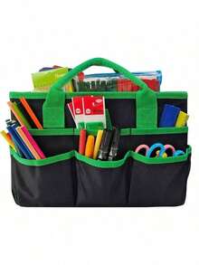 Large Capacity Craft And Sewing Organizer Tote Bag - Expandable, Portable, Multi-Slot Handbag, Large Capacity Storage Bag, Outdoor Storage Bag, Camping Storage Bag, Outdoor Tool Storage Bag, Car Accessories Storage Bag, Cleaning Supplies Storage Bag, Leisure Storage Bag, Handbag, Suitable For Daily Leisure, Outdoor Camping, Hiking Storage, Teacher's Supplies Storage, Teacher's Gift