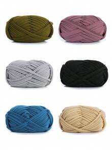 Premium Polyester Crochet & Knitting Yarn - 1pc, 100G Each, 30m Length - Ideal For DIY Projects, T-Shirts, Slippers & Baskets,Fabric Strip Handmade Weaving Diy Bag, Toy, Shoe, Carpet, Organizing Basket Thread