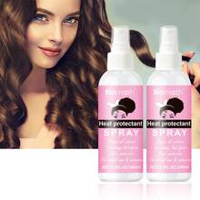 2 X 100ml Heat Protection Hair Mist - Professional Heat Protectant, Leave-In Conditioner, Anti-Frizz, Glossy Hair - Baby Pink - View 1