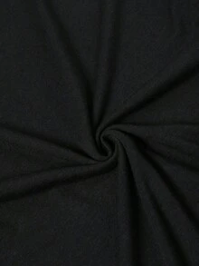 Camiseta casual negra para mujer, 100% algodón, con estampado de elefante de dibujos animados, camiseta casual y cómoda de manga corta con cuello redondo, ropa de primavera y verano, adecuada para cualquier ocasión, color sólido, casual, uso diario. - Negro - Ver 5