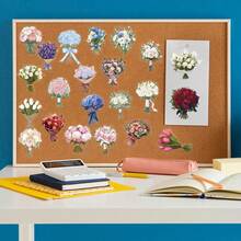 50 件缎面梦幻花朵礼品贴纸 剪贴簿、日记本、笔记本电脑、保险杠、滑板、水瓶、电脑、手机、卡通、安全帽、汽车贴纸和贴花 - 彩色 - 查看 9