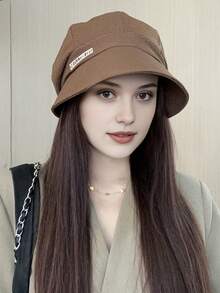 Women's 3-In-1 Bucket Hat, Fashionable Beret Visor Cap For Casual Wear, Suitable For Shopping, Outings And Travel In Autumn/Winter