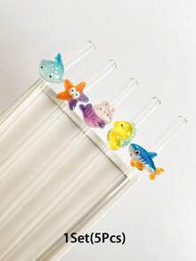 1 Cái/2 Cái/1 Bộ Ống Hút Thủy Tinh Hình Động Vật Biển Hoạt Hình Với Nhiều Màu Sắc Cá Mập, Sao Biển, Cá Ngựa, Bùa Nàng Tiên Cá, Ống Hút Trong Suốt Có Thể Tái Sử Dụng, Dùng Cho Đồ Uống Lạnh, Trà Sữa, Cà Phê, Nước Ép, Sinh Tố, Nhà Bếp, Nhà Hàng, Tiệc Cocktail, Trở Lại Trường Học, Quà Tặng Cho Bạn Gái/Bạn Trai, Cha Mẹ, Bạn Bè, Đồ Dùng Cho Ngày Lễ, Halloween, Lễ Tạ Ơn Và Giáng Sinh - phong cách 1 - Xem 19