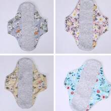 4 piezas de almohadillas de grafeno de colores aleatorios, lavables, reutilizables, diseñadas para la menstruación, diseñadas para la incontinencia urinaria, toallas sanitarias cómodas e independientes