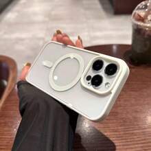 豪华透明磁性无线充电手机壳适用于 17 16 15 14 13 12 11 Pro Max 7/8 Plus XS Max/XR/X，透明亚克力超薄硬框防震后盖手机壳