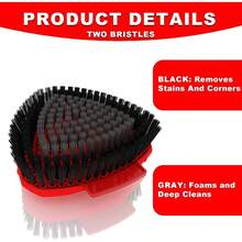 2 Pack Upgrade Scrub Brush Replace Heads Compatible With O Cedar EasyWring * Tank Spin Mop,Mop Replacement Scrubber Head Brush,Floor Cleaning Brush,More Layers Of Bristles For Bathroom, Deck, - 2 Brush(For *-Tank)