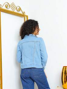 Tween Girls Denim Jackets & Coats - 淺色水洗藍 - 查看 6