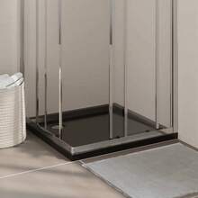 vidaXL Square ABS Shower Base Tray  31.5"X31.5" - Black - View 1