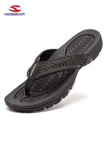 HOBIBEAR 1 双男士轻便休闲透气室内人字拖，夏季户外拖鞋