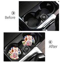 2 件装汽车杯架杯垫，防滑防震通用时尚车载杯垫，插入式内饰配件，派对礼物 - 均碼2pcs - 查看 2